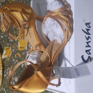 New ballroom dance shoes Sansha Regina Tan 11 M, 3" Heel Ballroom Latin Salsa